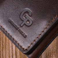 Кожаный мужской кошелек ручной работы GRANDE PELLE 16787 