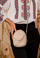 Кожаная женская сумка	мини The Wings Kroha tw-kroha-light-beige