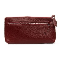 Женская кожаная косметичка Cosmetic bag A-00276-2 bordo