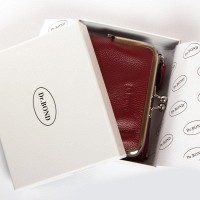 Женский кожаный кошелек Classik  DR. BOND WN-23-13 wine-red