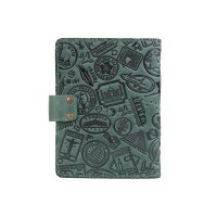 Кожаный картхолдер Hi Art «Let's Go Travel» CH-06 Shabby Alga