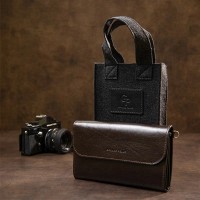 Мужской кожаный кошелек-борсетка Grande Pelle 11426