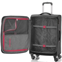 Чемодан на 4 колесах черный Travelite Meteor