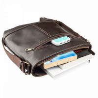 Мужская кожаная коричневая сумка Shvigel 11178 