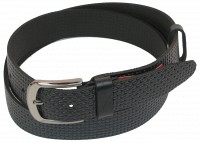 Кожаный мужской ремень Skipper 1058-40 черный 4 см.
