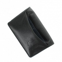 Кожаная визитница с RFID защитой Visconti vsl24 blk/cob