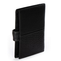 Мужской кожаный кошелек с обложкой на спаспорт BE BRETTON 42-NDL10 black