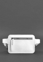 Кожаная женская поясная сумка Dropbag Mini BlankNote  белая BN-BAG-6-LIGHT-BW