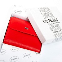 Женский кожаный кошелек Bright DR. BOND WS-33 red