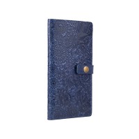 Тревел-кейс из кожи Hi Art TC-01 Crystal Blue Mehendi Art