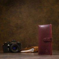 Женский кожаный кошелек GRANDE PELLE 11467 Бордовый