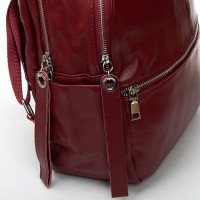 Женский кожаный рюкзак ALEX RAI 95517-9 bordo