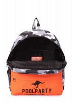 Женский тканевый рюкзак POOLPARTY Mini mini-camo-orange