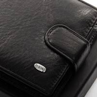 Кожаный мужской кошелек Classic DR. BOND MS-27 black