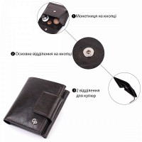 Кожаный мужской кошелек ручной работы GRANDE PELLE 22574 