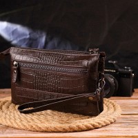 Кожаный мужской клатч-барсетка CANPELLINI 21554 