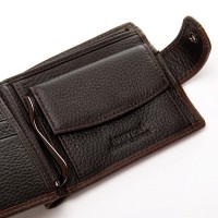 Мужской кожаный кошелек с зажимом для купюр BE BRETTON 208-L0613 brown mix