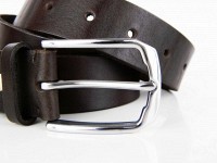 Ремень из кожи SVETLANA ZUBKO «STEEL» PK352A Пряжка с нержавеющей стали