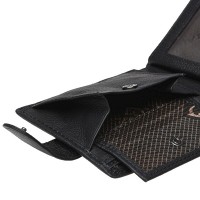 Мужской чёрный кожаный кошелёк Horse Imperial K1023-black