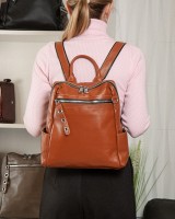 Женский кожаный рюкзак ALEX RAI 8781-9 camel