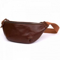 Мужская кожаная сумка бананка, сумка напоясная Grande Pelle 741623 