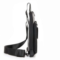 Мужская кожаная сумка слинг BRETTON 5601-5 black