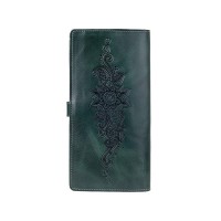 Тревел-кейс из кожи Hi Art «Mehendi Classic» TC-01 тёмно-зелёный