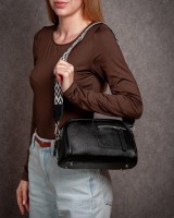 Женская кожаная сумка ALEX RAI 3232 black