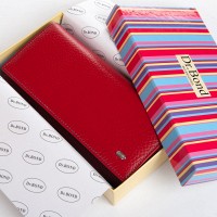 Женский кожаный кошелек Rainbow DR. BOND WRS-501-2 red