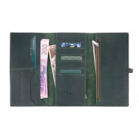 Портмоне из натуральной кожи Hi Art WP-08br Shabby Alga