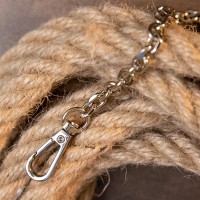 Мужской кожаный кошелек на цепочке Vintage 20425 