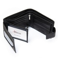 Мужской кожаный кошелек  DR. BOND M8-1CK black