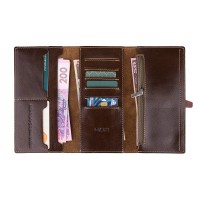 Портмоне из натуральной кожи Hi Art WP-08br Crystal Olive