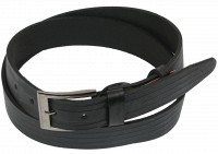 Мужской кожаный ремень под джинсы Skipper 1105-38 черный 3,8 см