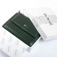 Женский кожаный кошелек Bright DR. BOND WS-31 green