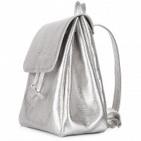Кожаный рюкзак POOLPARTY Paris silver