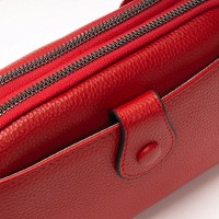 Женский молодежный кожаный клатч ALEX RAI 88085 red