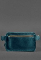 Женская кожаная поясная сумка BlankNote Dropbag Maxi зеленая Krast BN-BAG-20-MALACHITE