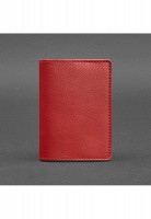 Кожаная обложка для паспорта BlankNote 1.3 красная BN-OP-1-3-RED