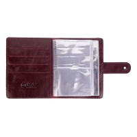 Кожаный картхолдер Hi Art CH-06 Crystal Sangria