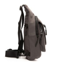 Мужская тканевая сумка-слинг Lanpad 0936 grey бол