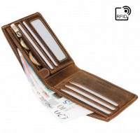 Мужское кожаное портмоне Visconti vsl33 oil tan с защитой RFID