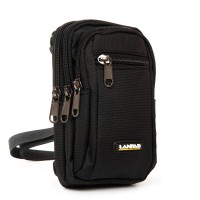 Мужская тканевая сумка через плечо Lanpad 6195 black