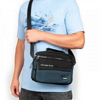Мужская тканевая сумка через плечо Lanpad 4119 blue