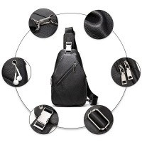 Мужская кожаная сумка-слинг Vintage 20249