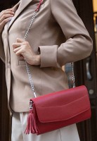 Женская кожаная сумка Элис красная Краст BN-BAG-7-RED
