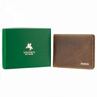 Мужской кожаный кошелек Visconti ART50 Aldo (Saddle Tan)