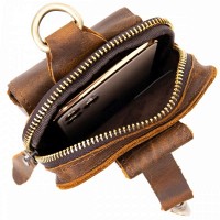Мужская кожаная сумка на пояс Vintage 20419 