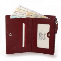 Женский кожаный кошелек Classik  DR. BOND WN-23-8 wine-red
