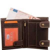 Кожаный кошелек ALWAYS WILD DNK2901BIG-brown